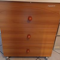 Fasciatoio Foppapedretti con Cassettiera e Ruote –