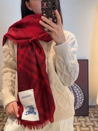 BURBERRY 25 Nuova "Sciarpa Lunga a Quadri" in Ross