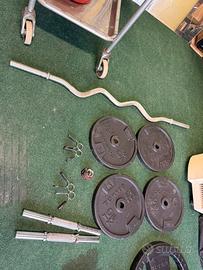 Kit 88kg fischi + bil. Ez + 4 manubri + fermi
