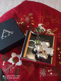 porta chiave quadrifoglio nikel