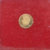RIPRODUZIONE MONETA + PICCOLA DEL MONDO oro 8 Kt 