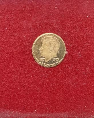RIPRODUZIONE MONETA + PICCOLA DEL MONDO oro 8 Kt 