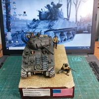 Diorama 1:35 carro armato M4 Sherman Anzio