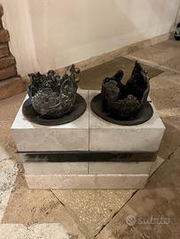 Scultura Bronzo Pietra ELEMENTS Artista David