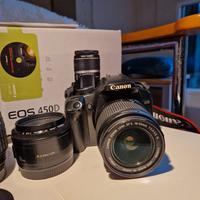 CanonEOS 450D +Obiettivi+Accessori Completo di sca