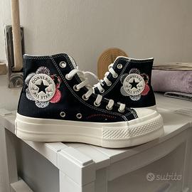 Converse platform clearance grigie