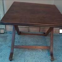 Tavolo quadrato lin legno Massello 80x80x74x4