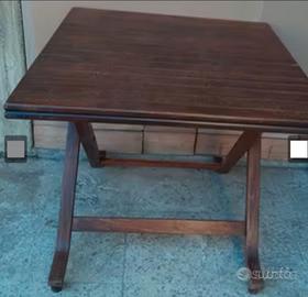 Tavolo quadrato lin legno Massello 80x80x74x4