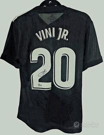 Maglia Real Madrid Vini Jr Autografata + Beckett