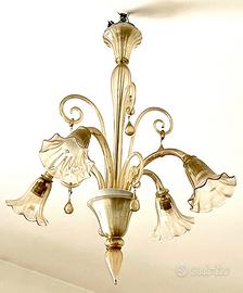 Lampadario Murano in vetro anni 20 originale