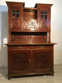 Credenza Liberty con alzata primo '900