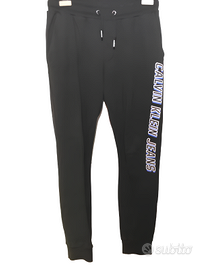 Joggers Calvin Klein Jeans in cotone nero con logo