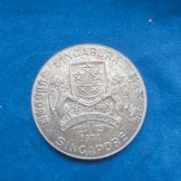 SINGAPORE 10 DOLLARI ARGENTO 1974 AQUILA