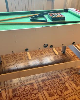 Calcio balilla + biliardo