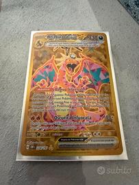 Charizard Ex Teracrystal Gold rara 