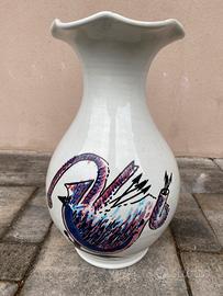 Vaso Ceramica Vintage 1978 Firmato Arte Astratta