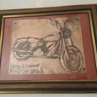 Quadro Vintage  Harley-Davidson in Rame sbalzato