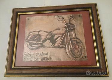 Quadro Vintage  Harley-Davidson in Rame sbalzato