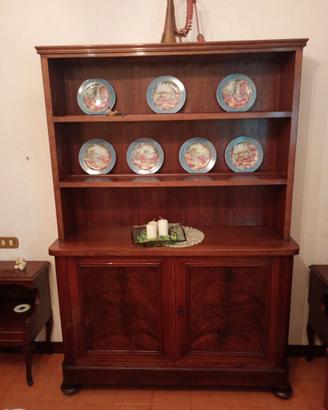 CREDENZA/LIBRERIA IN STILE UMBERTINO