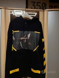 Felpa Off-White Caravaggio Nera Gialla
