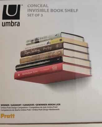 mensole invisibili porta libri