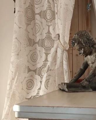 Tessile Arredo Casa Vintage Tenda/ Ricami a Mano