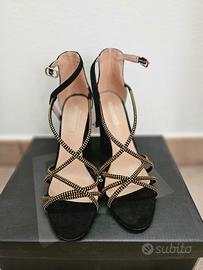 Sandali eleganti neri, tacco alto, Primadonna, 39