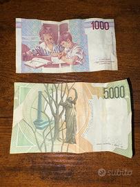 Lotto Lire 5000 800999 + 1000 100245 Seriali Bassi