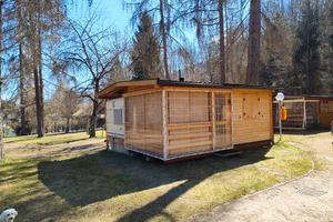 Roulotte + preingresso in legno 