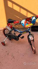 Bici bimbo Spider-Man 12"-14" con rotelle