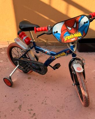 Bici bimbo Spider-Man 12"-14" con rotelle