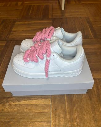 Airforce 1 Rope Laces Pink - Custom