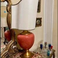 ESCLUSIVAlampadaTAVOLOporcellanaOROvintageANNI50