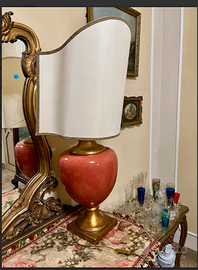 ESCLUSIVAlampadaTAVOLOporcellanaOROvintageANNI50