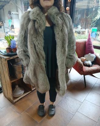 Pelliccia vintage volpe argentata
