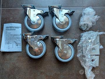 Ruote con freno kit da 4  