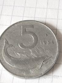 moneta rara 5 lire