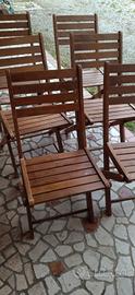 6 sedie in legno 