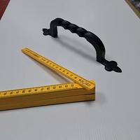 Maniglione nero in ferro battuto