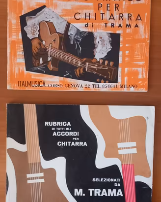 2 libri vintage corso chitarra M. Trama-Italmusica