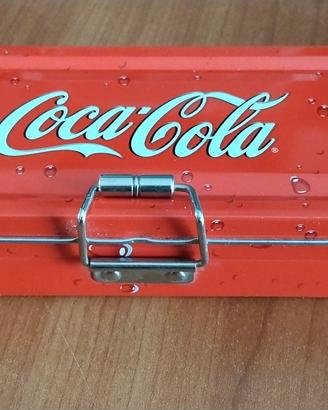 astuccio portapenne vintage Coca-Cola in metallo