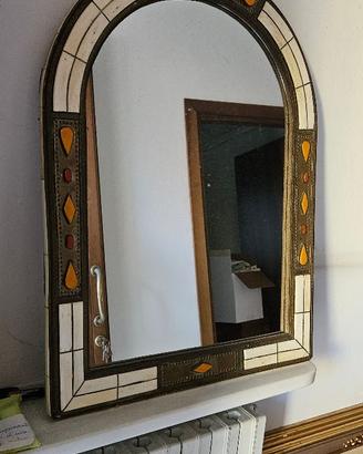 specchio con cornice in avorio