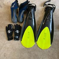 Set da sub pinne calzali e guanti