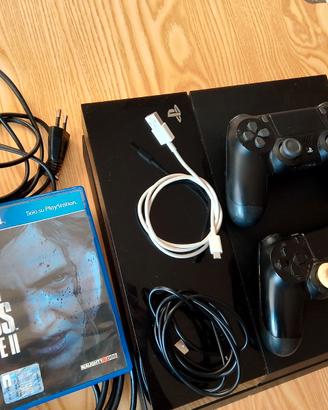playstation4+2controller+the last of us 2