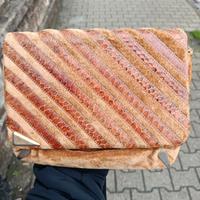 Borsa pochette Mazzin velluto e striature serpente