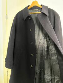 Loden cappotto elegante in lana Blu navy taglia 54