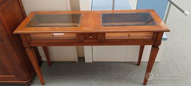 Consolle bacheca SELVA in ciliegio, 130x40 h78.