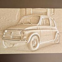 Fiat 500 Quadretto in rilievo – effetto Marmo – 15