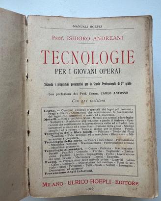 Manuale Hoepli: Tecnologie per i Giovani Operai