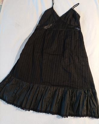 sottoveste nera cotone 